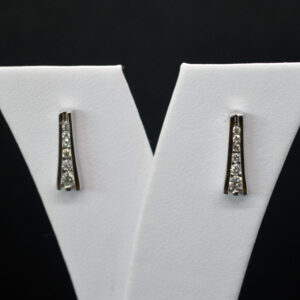 Diamond Bar Earrings