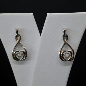 Diamond Heart Earrings